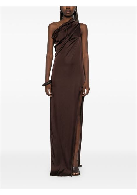 Coffee brown Athena Arrowhead maxi dress Rick Owens - women RICK OWENS | RP01E7509SCH14